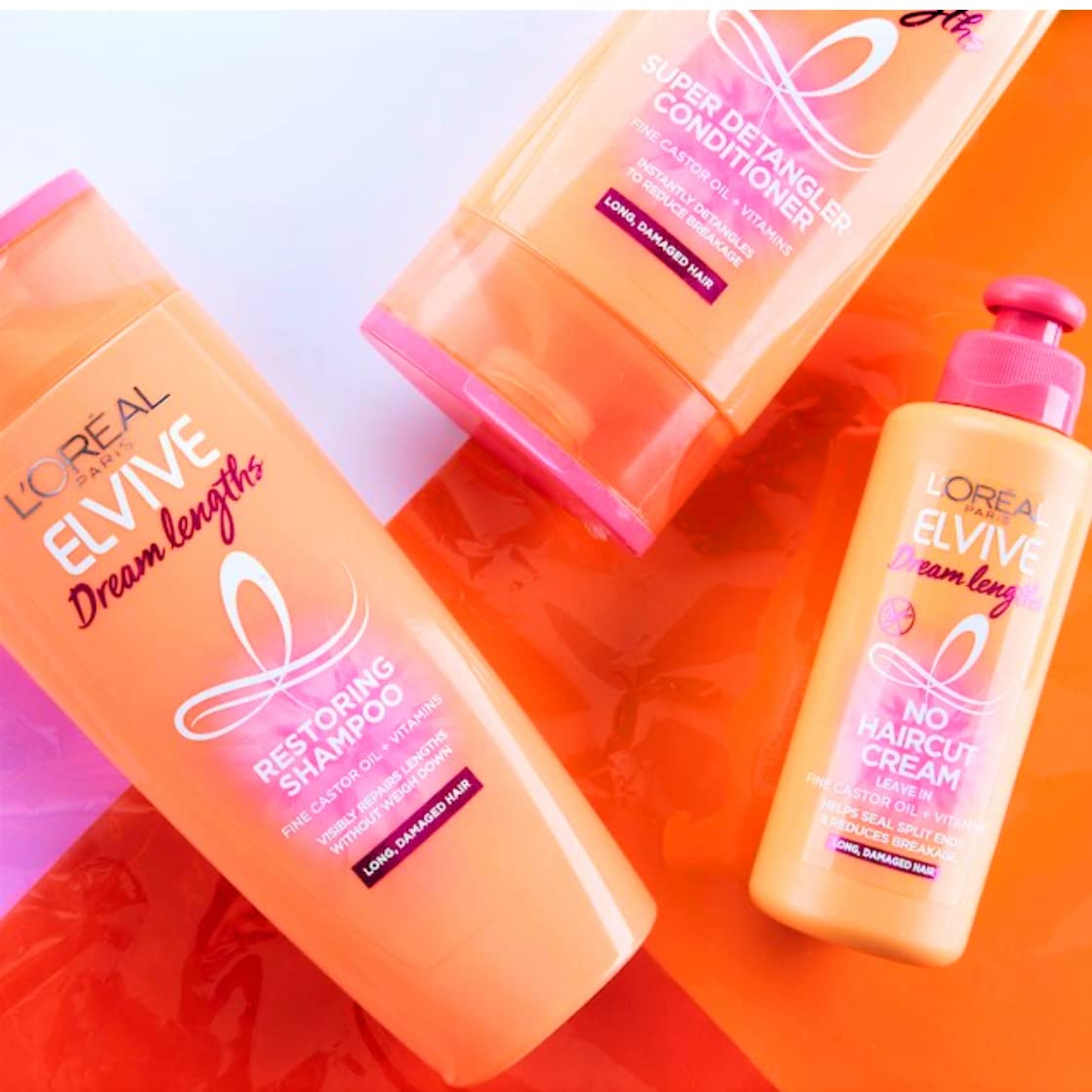 L'Oreal Paris Elvive - Dream Lengths - Restoring Shampoo & Super Detangler Conditioner Set - One Set Beauty & Personal Care L'Oreal Paris