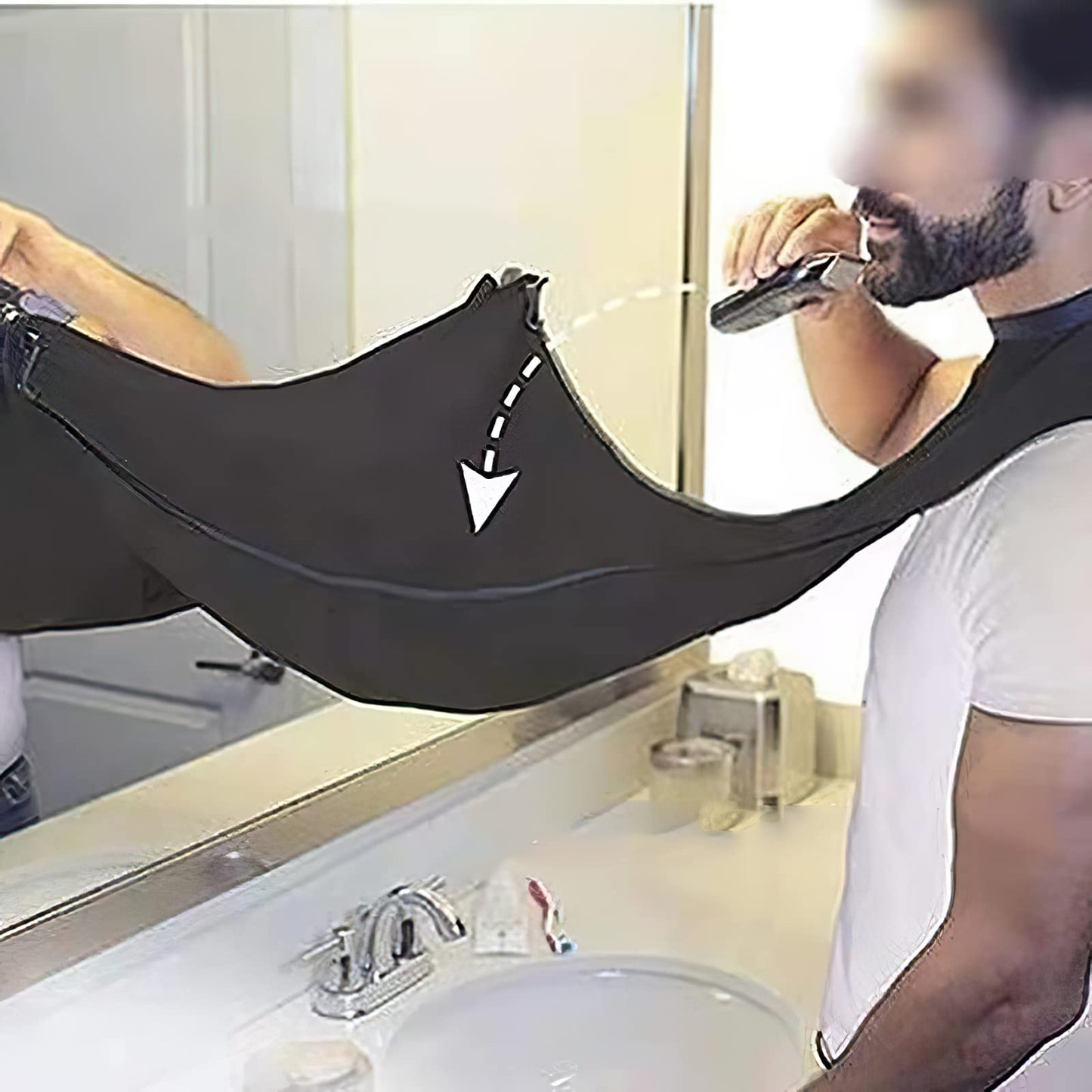 Beard Catcher Apron Shaping Tool Trimmer For Shaving And Trimming Beard Cape For Men With 2 Suction Cups And Hook Accessories - Beard Hair Care Beauty and Personal Care LANYARDWH