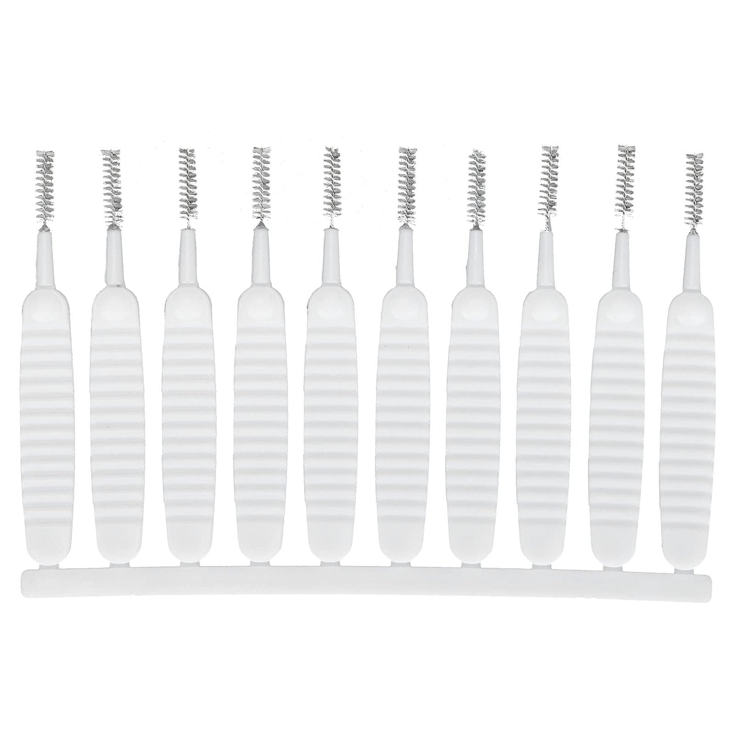 10Pcs Shower Hole Scrub Brush, Polypropylene, Nylon and Stainless Steel, White, Multifunctional, Suit for Shower Head, Phone Hole and Keyboard Beauty and Personal Care Yosoo