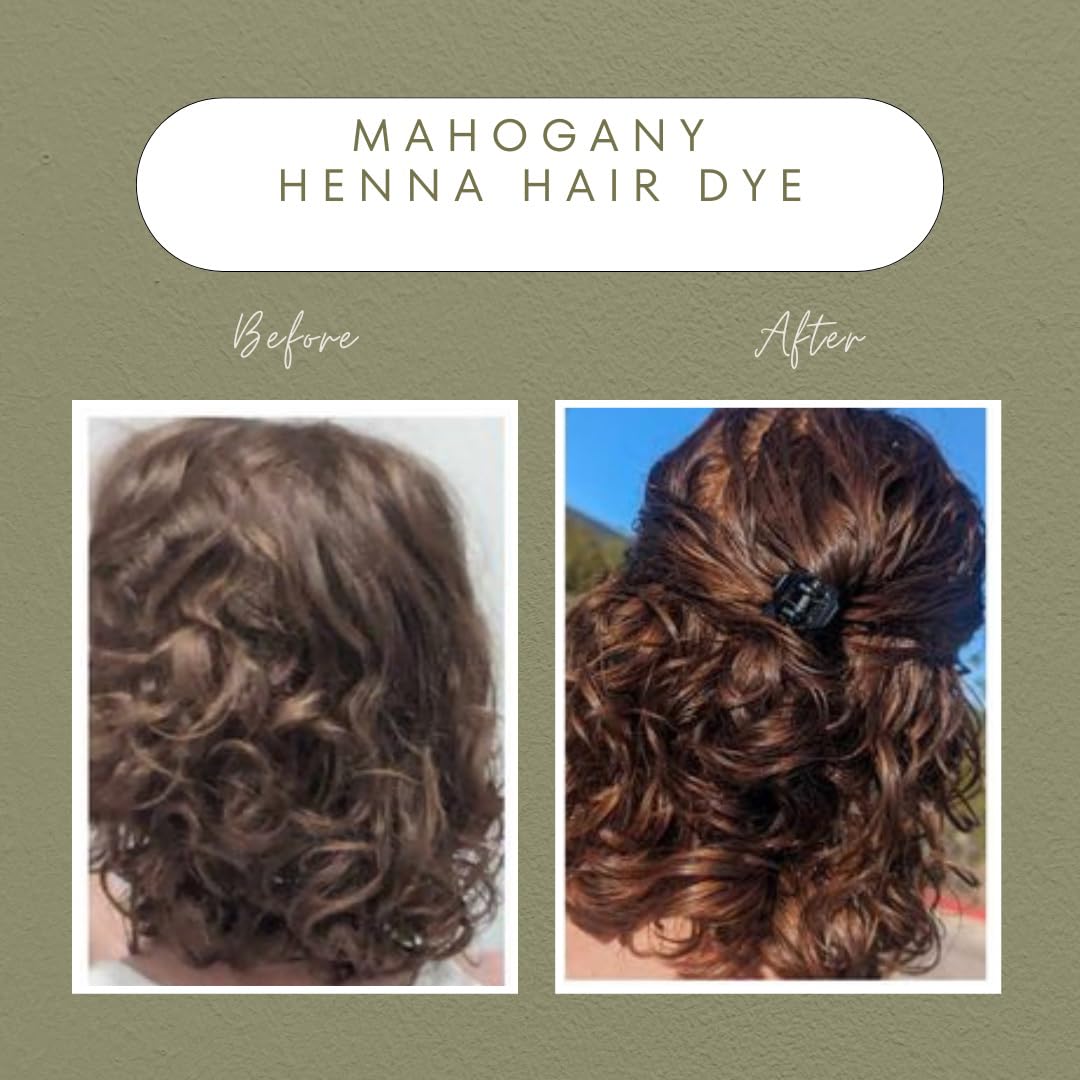 3 Packs Of Mahogany Henna Hair & Beard Color/Dye 100 Grams - Natural Hair Color, Plant-based Hair Dye - The Henna Guys Beauty & Personal Care The Henna Guys
