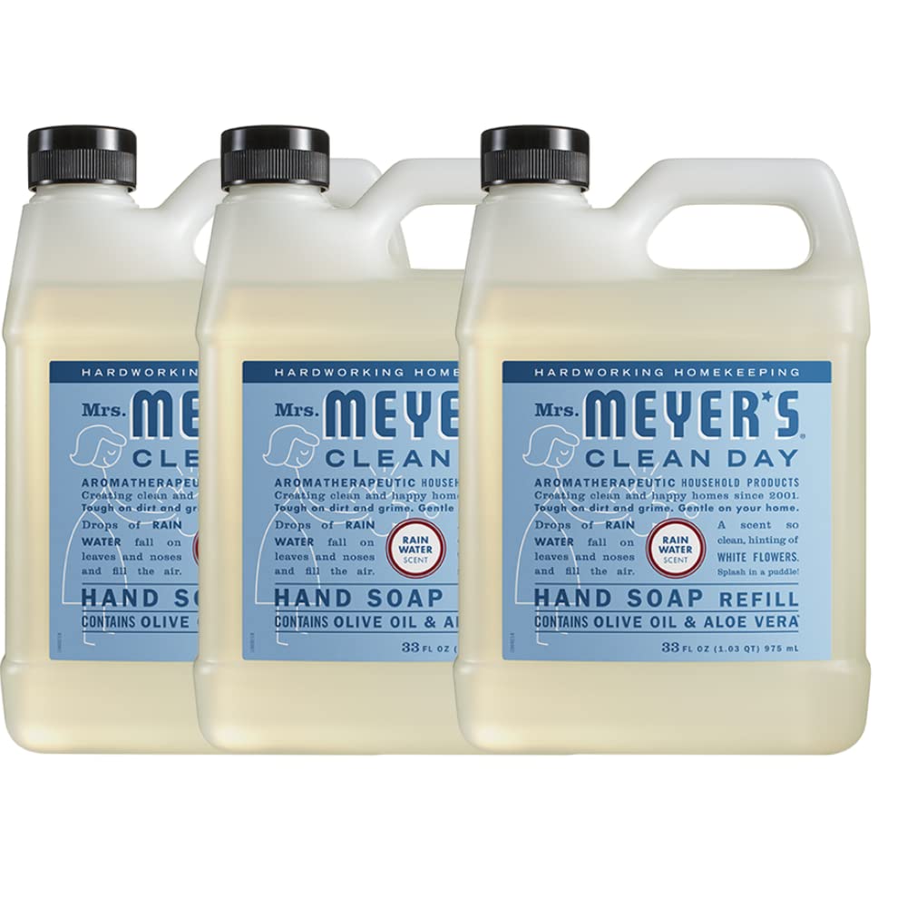 MRS. MEYER'S CLEAN DAY Hand Soap Refill, Rain Water, 33 Fl Oz (Pack of 3) Beauty & Personal Care Mrs. Meyer's Clean Day