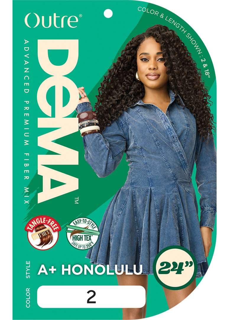 Outre DeMA - Advanced Premium Fiber Mix Synthetic Weave - A+ Honolulu 24" (LIGHT AUBURN 30)