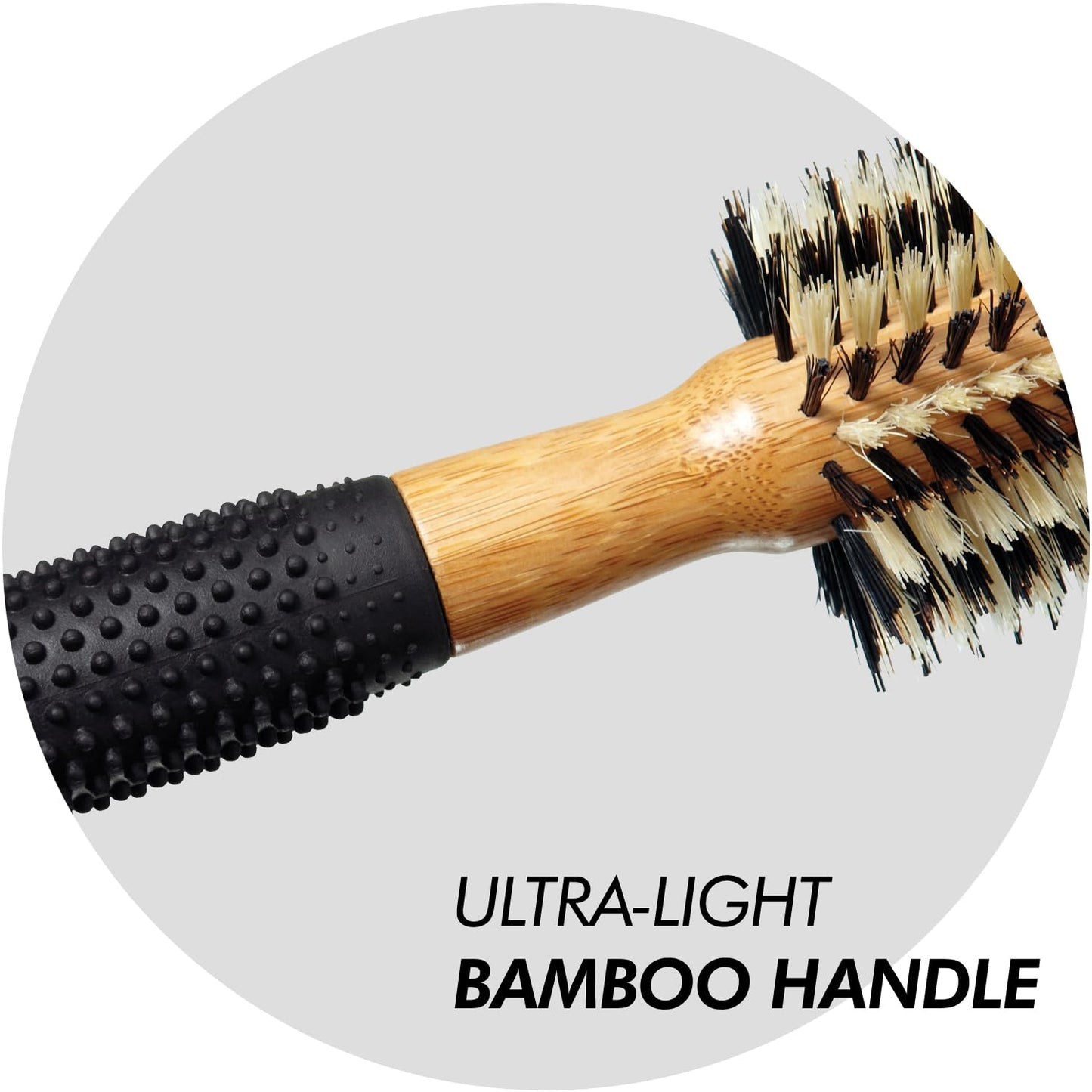 Sam Villa Signature Series Nylon & Boar Bristle Hair Brush Round Styling Brush Beauty & Personal Care Sam Villa