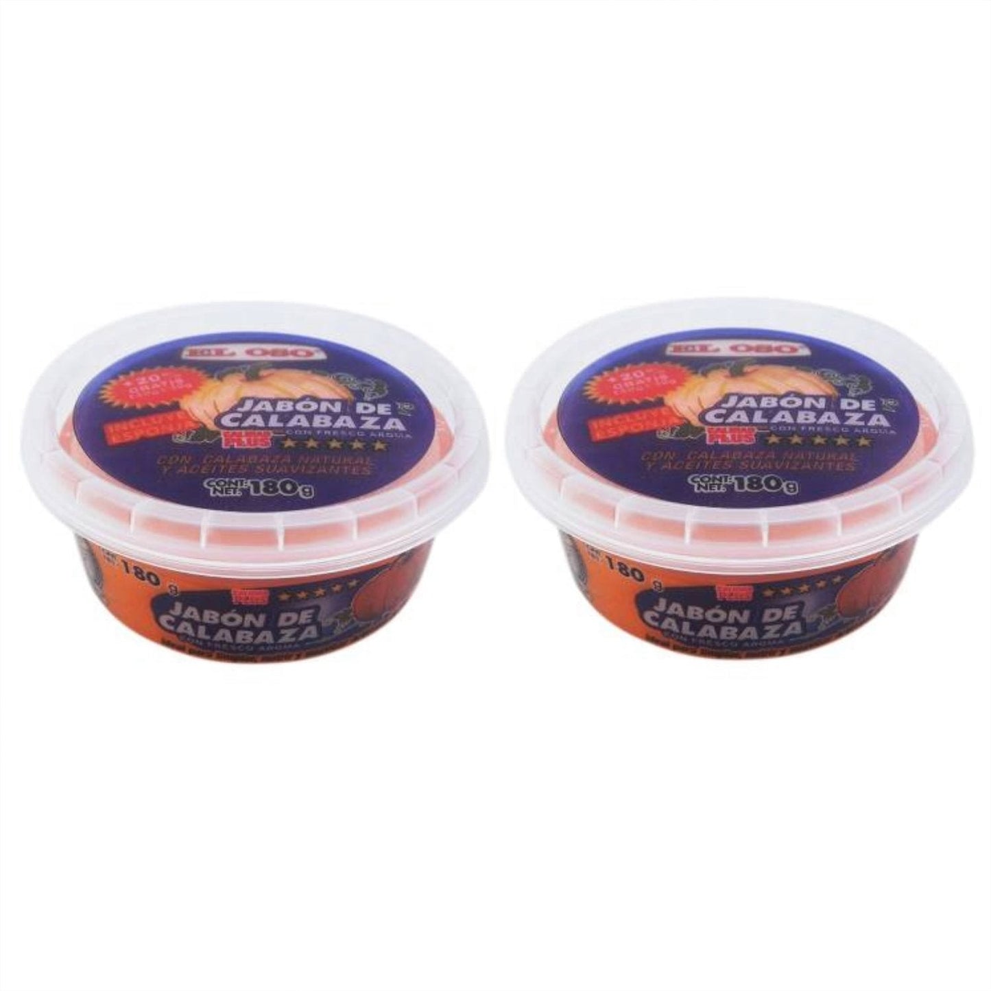 El Oso Saddle Soap Jabon de Calabaza 6.3 Ounces Includes 2 Sponges (Pack of 2) Beauty & Personal Care El Oso
