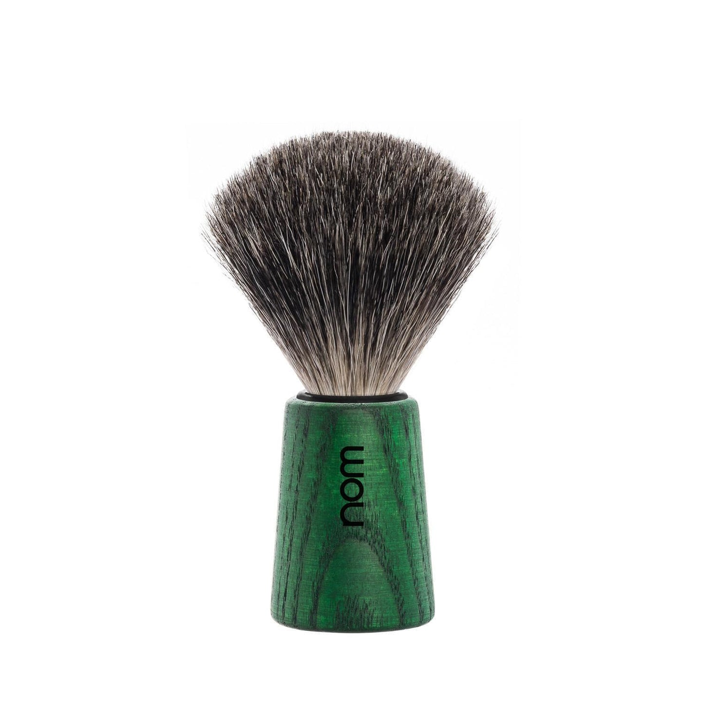 NOM Theo Shaving Brush - Pure Badger Shave Brush for Shaving soaps and creams - Exfoliating Shaving Brush - Green Ash handle Beauty and Personal Care MÜHLE