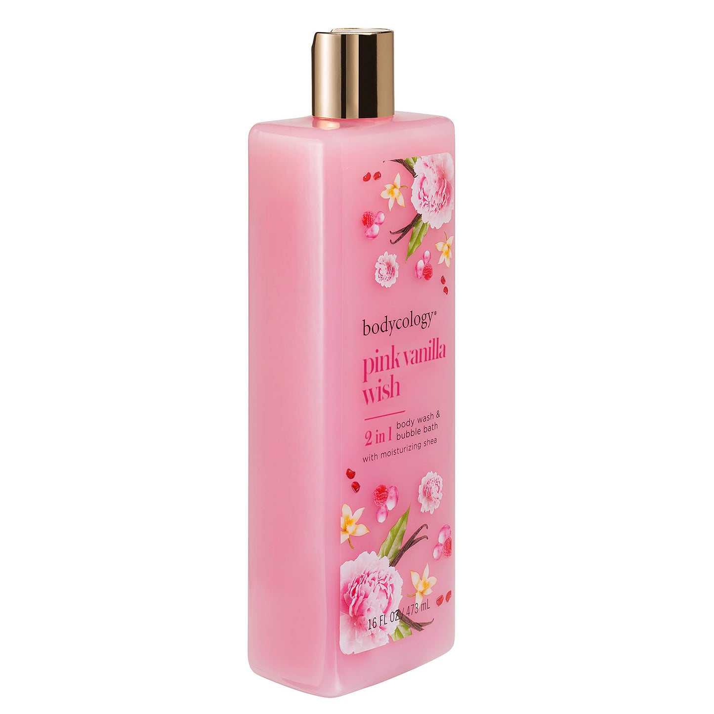2 in 1 Body Wash and Bubble Bath - Pink Vanilla Wish by Bodycology for Women - 16 oz Body Wash Beauty & Personal Care Bodycology