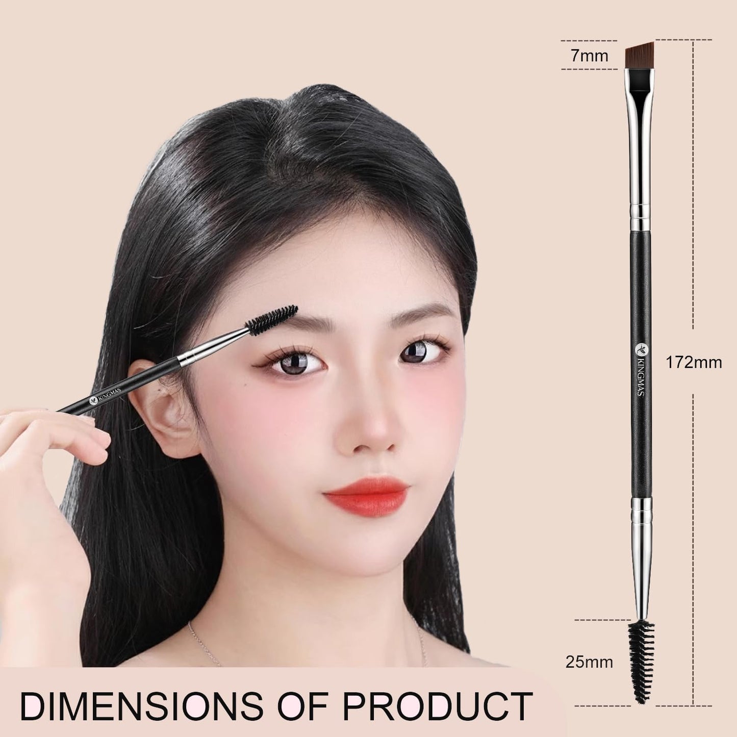 KINGMAS Eyebrow Brush Lashes Spoolie Duo Angled Eye Brow Brush Beauty and Personal Care KINGMAS