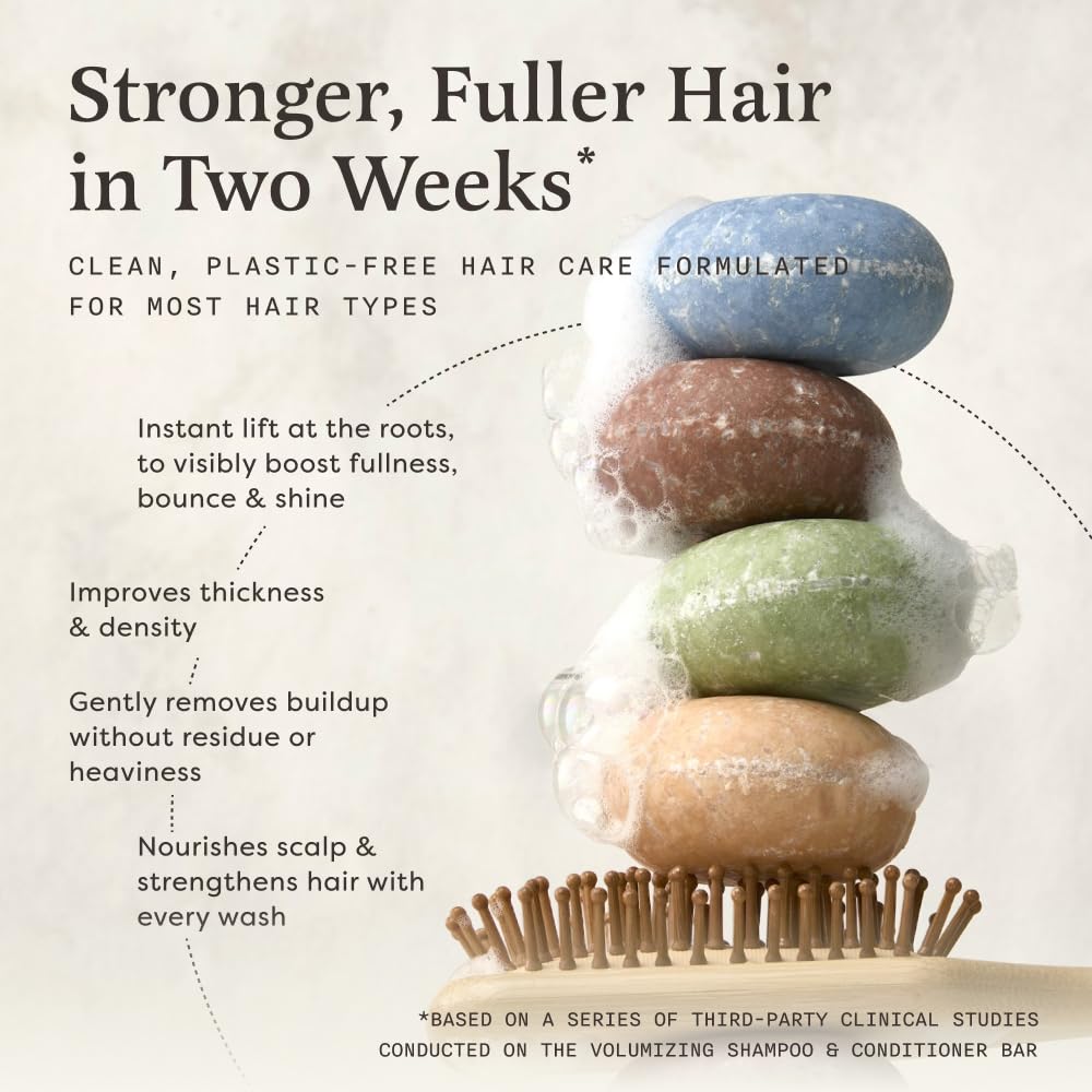 The Earthling Co. Volumizing Shampoo Bar For Hair Thickening, Fullness, Strength, and Hair Growth - Sulfate, Silicone, Paraben Free for Thinning Beauty and Personal Care The Earthling Co.