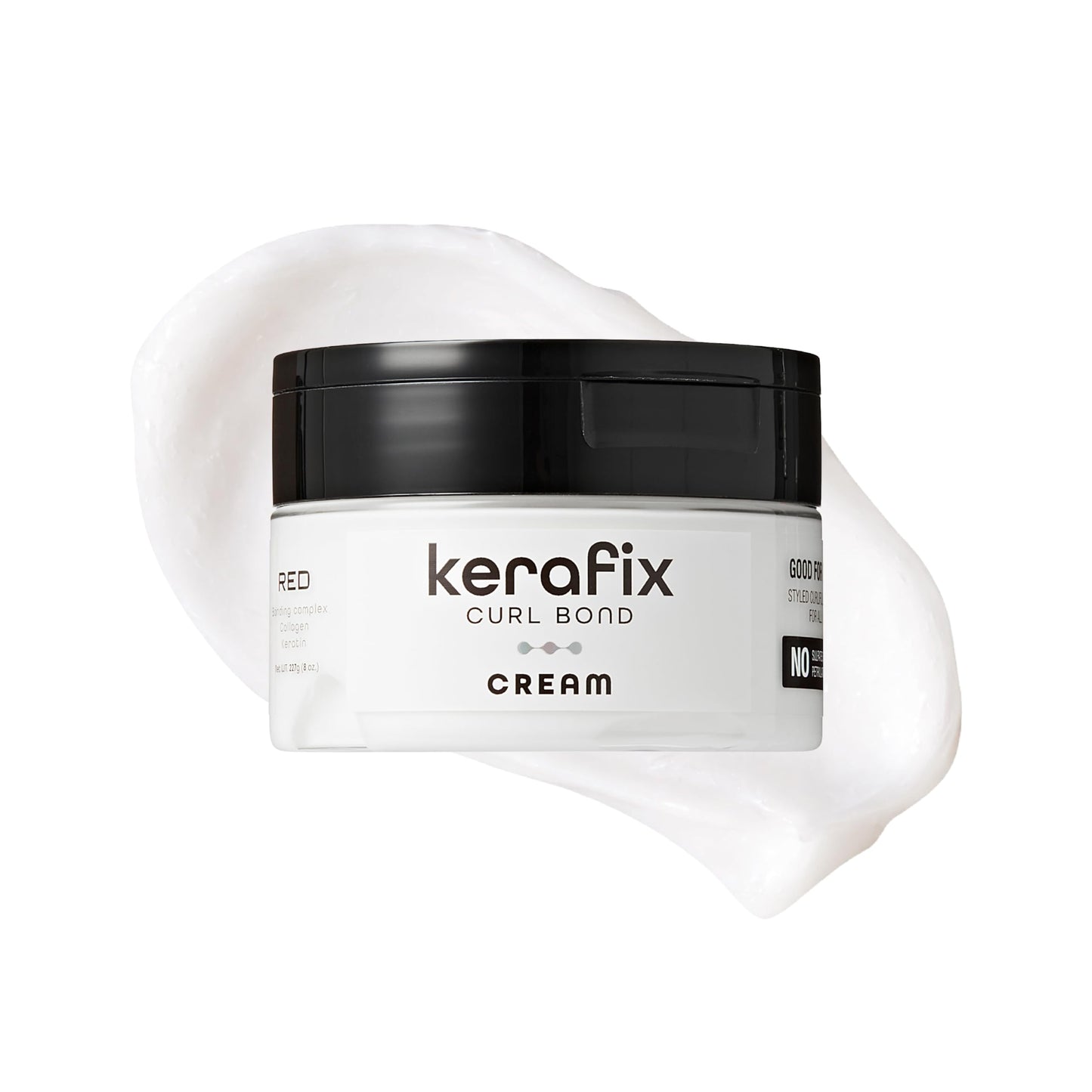Red by Kiss Kerafix Curl Bond Cream (8 Oz), Curl Defining Cream for Curly Hair & All Textures, Anti-Frizz Bond Repair Enhance Shape, Boost Shine Beauty & Personal Care Red by Kiss