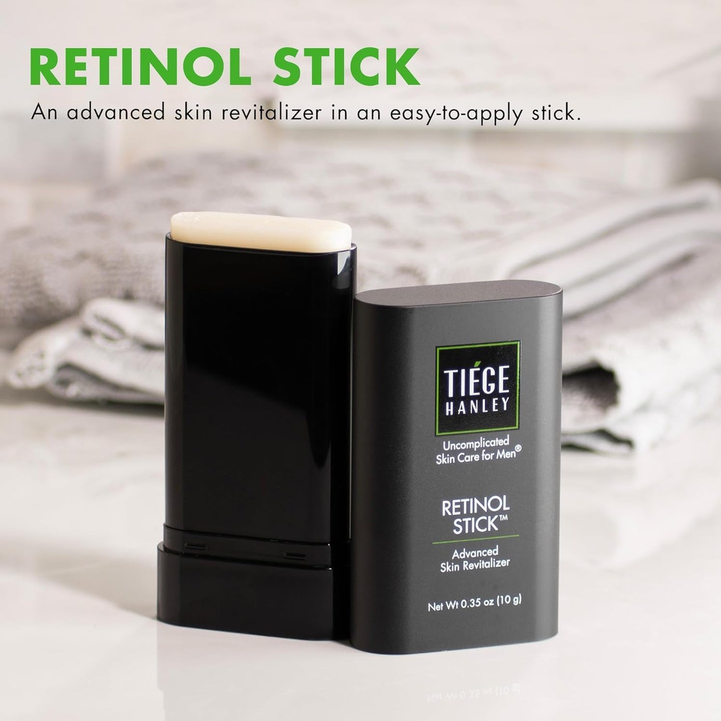 Tiege Hanley Retinol Stick for Men, Anti-Aging Face & Eye Stick With Hyaluronic Acid & Niacinamide, Helps Reduce Appearance of Fine Lines, Wrinkles Beauty & Personal Care Tiege Hanley