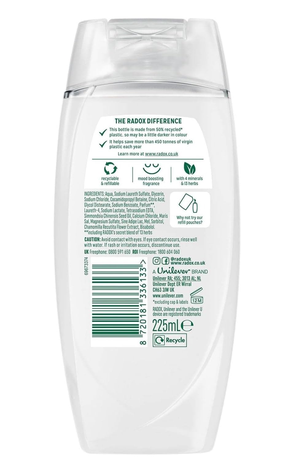 Radox Feel Good Fragrance Moisturise Shower Cream 250ml (PACK OF 4) Beauty & Personal Care Radox