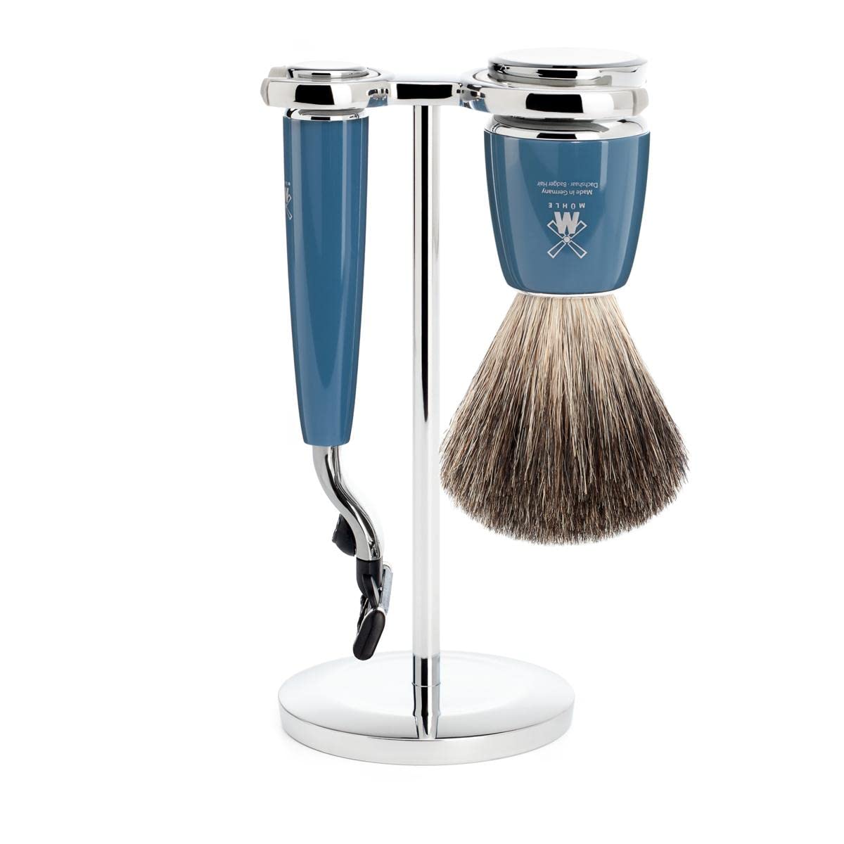 MÜHLE RYTMO 3-Piece Pure Badger 3-Blade Razor Modern Luxury Wet Shaving Set - Perfect for Every Day Use, Barbershop Quality Close Smooth Shave Beauty and Personal Care MÜHLE