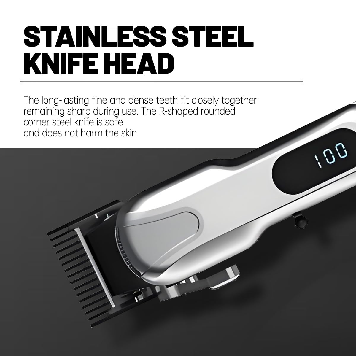 QDKVTNDJZ Pro Hair Clippers - Brush Motor, Stainless Steel Blade, Cordless Rechargeable, Barber, Haircut Kit with LED Display, 4 Limit Comb Beauty and Personal Care QDKVTNDJZ