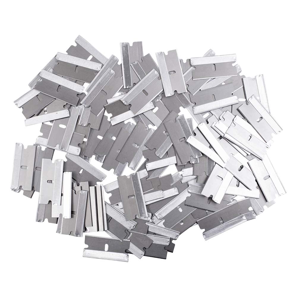 100 Pc Set Pack Box Universal Utility Safety Razor Refill Blades Single Edge for Warehouse Retail Crafts Tools Home Beauty and Personal Care Brock