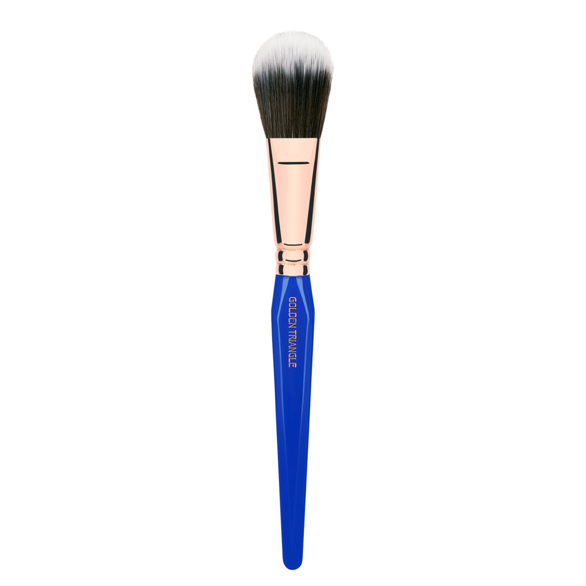 Bdellium Tools Professional Makeup Brush - Golden Triangle 965 Duo Fibre Blusher - With All Vegan and Soft Synthetic Fibers, For Applying Pop of Color