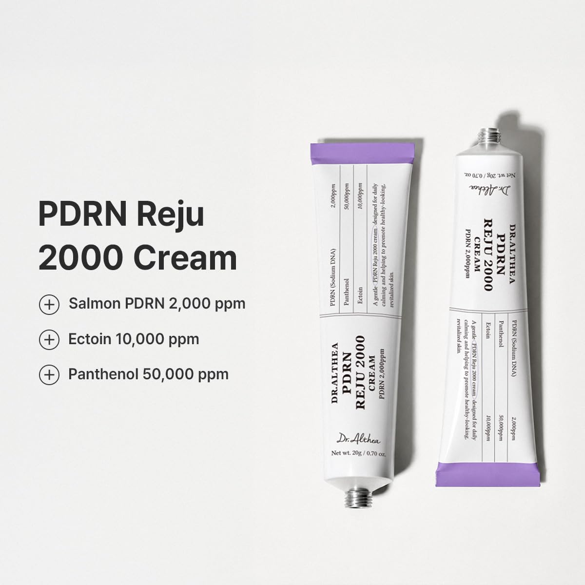 Dr.Althea PDRN Reju 2000 Cream, Korean Vegan Skin Care, 0.70 Fl Oz Beauty and Personal Care Dr.Althea