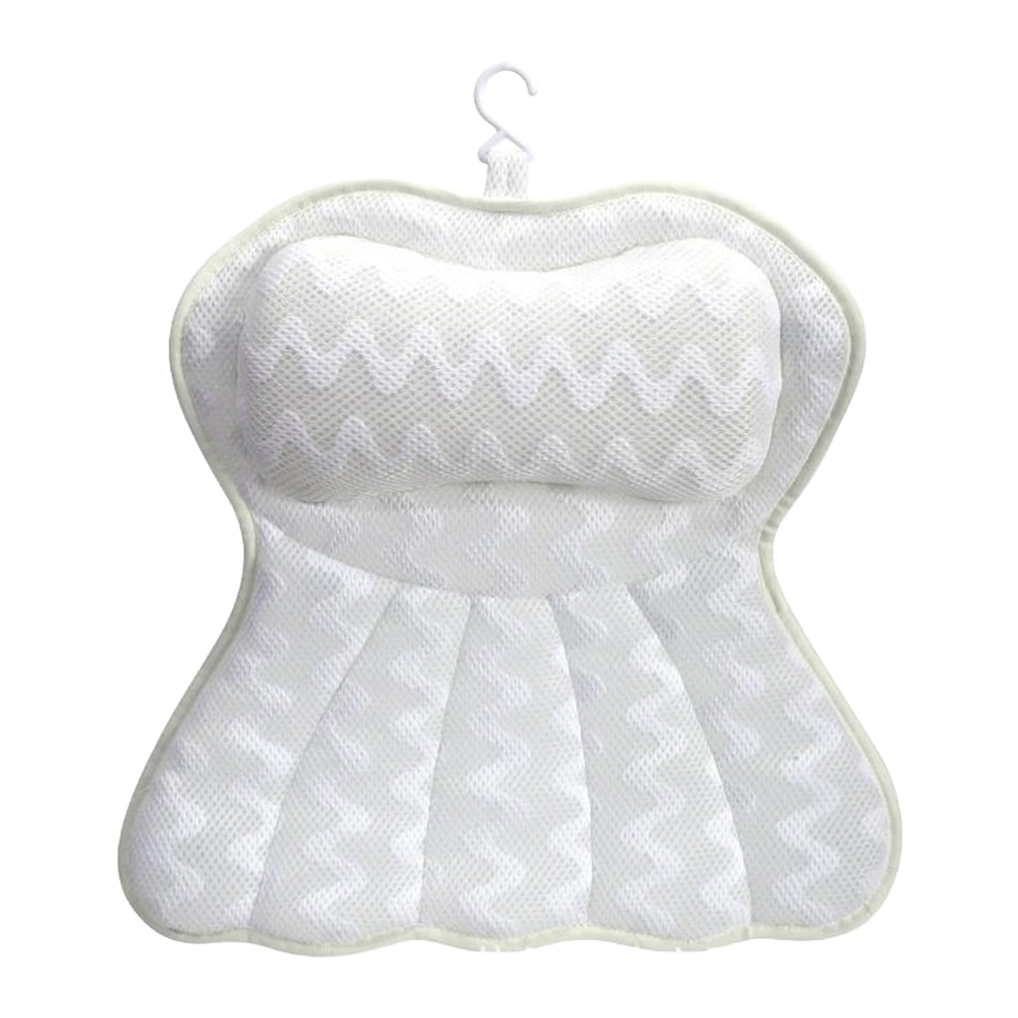 ulafbwur Bath Pillow Bathtub Pillow, Bathtub Pillow with 6 Suction Cups Hook Washable Ergonomic Air Mesh Non-Slip Neck Shoulder Back Support Thick Beauty and Personal Care ulafbwur
