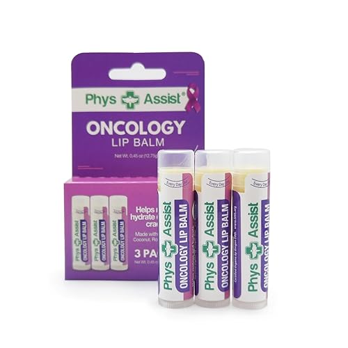 Oncology Lip Balm USDA Organic, Hydrate Dry, Parched Lips. Moisturizing -3 Pack Beauty & Personal Care PhysAssist