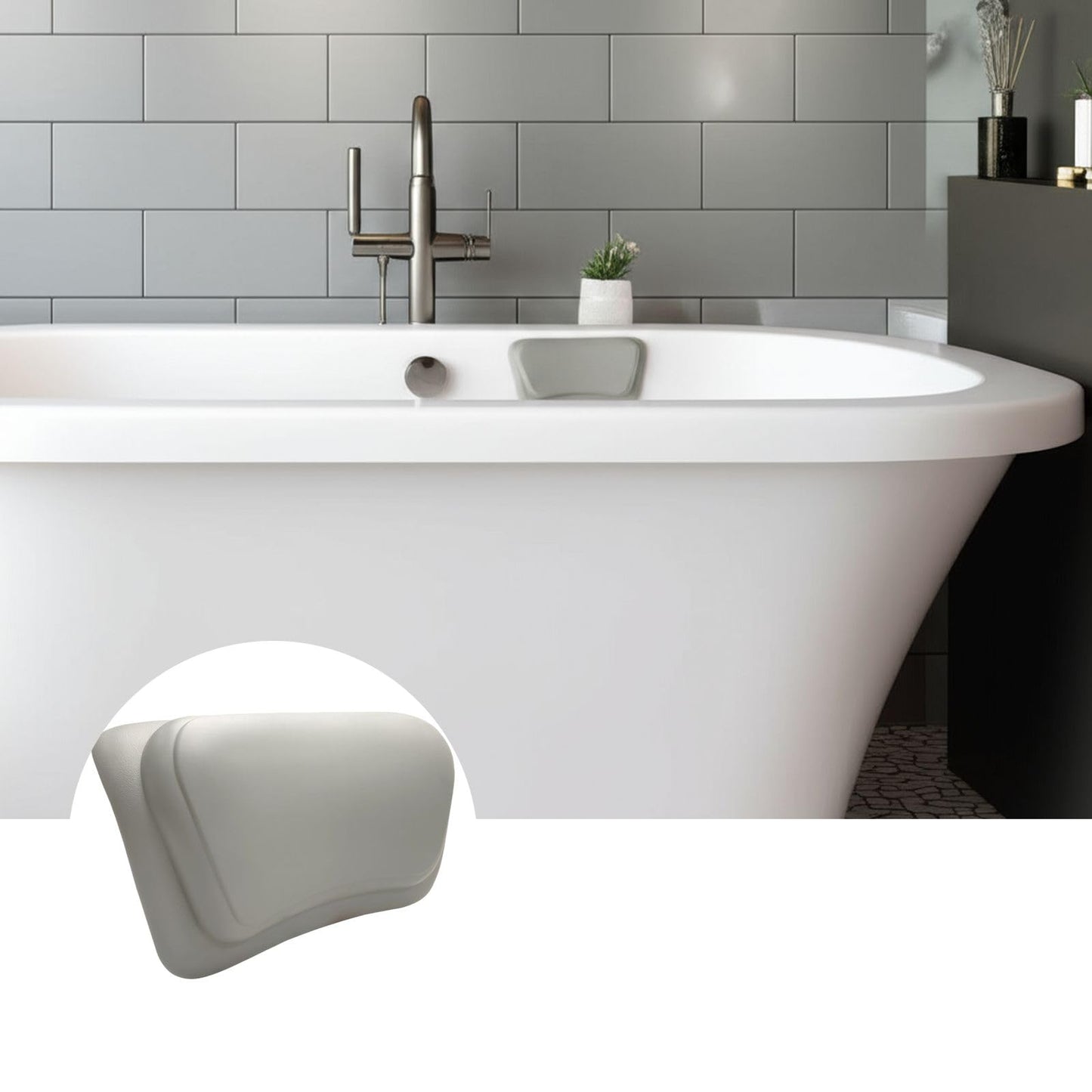 Luxury Bath Pillow with Suction Cups for Tub Comfort and Neck Support Beauty and Personal Care Syyavrrta
