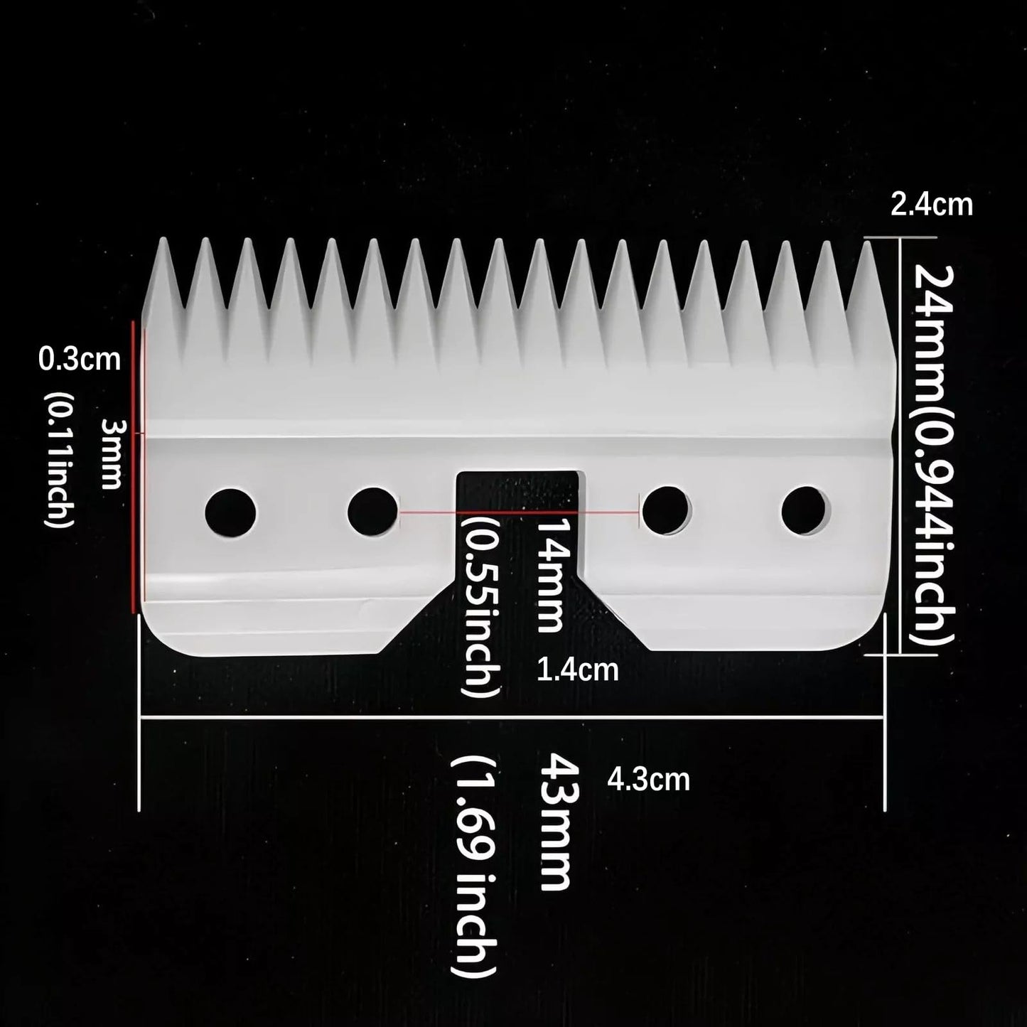 Replacement Clipper Blades, 4 Hole Clipper Blade Replacement Blades for Wahl KM2 KM5 KM10, A5 Style Clippers Parts, 3Pcs Beauty and Personal Care MLKOSS