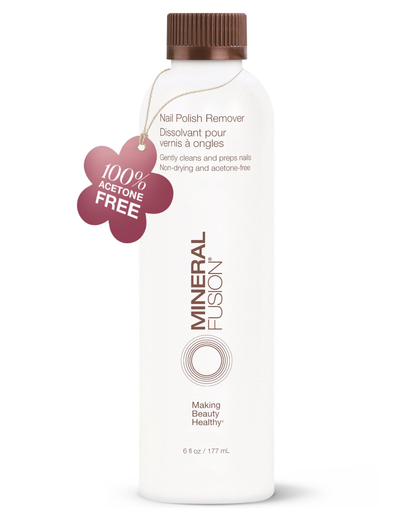 Mineral Fusion Nail Polish Remover - Acetone-Free Nail Care with Natural Solvents - Non Drying Liquid Formula - 6 fl oz Beauty & Personal Care Mineral Fusion