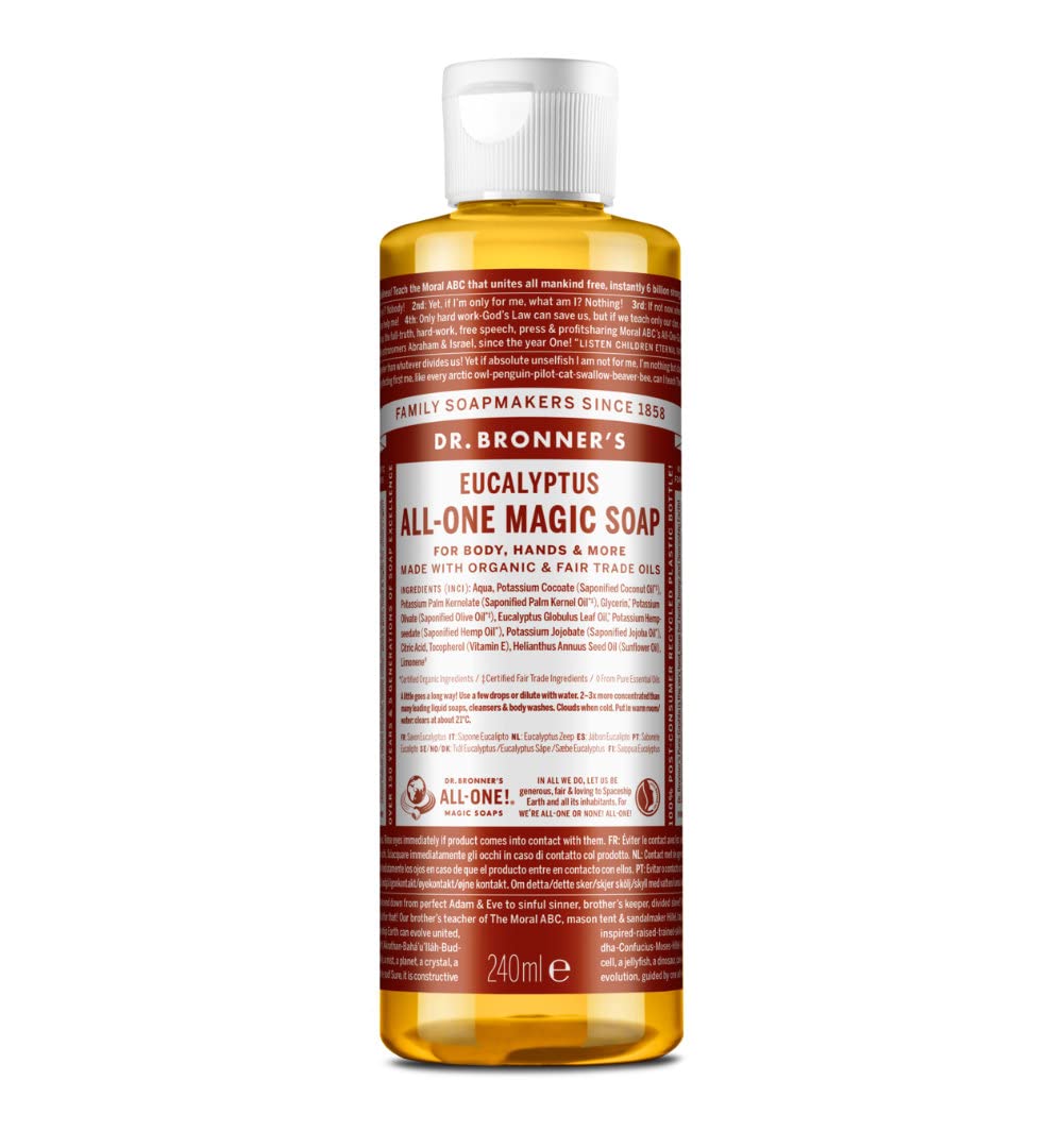 Dr. Bronner's Magic Soaps: Liquid Castile Soap, Eucalyptus 8 oz (3 pack) Beauty & Personal Care Dr. Bronner's