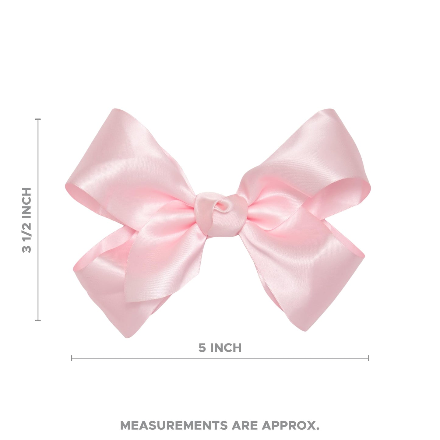 HAIRBOWS Girls' Satin Hair Bows with a Knot Wrap Center on a Clip, All Ages and Hair Types, 5 Inch Bow, Antique White Beauty & Personal Care HAIRBOWS.COM