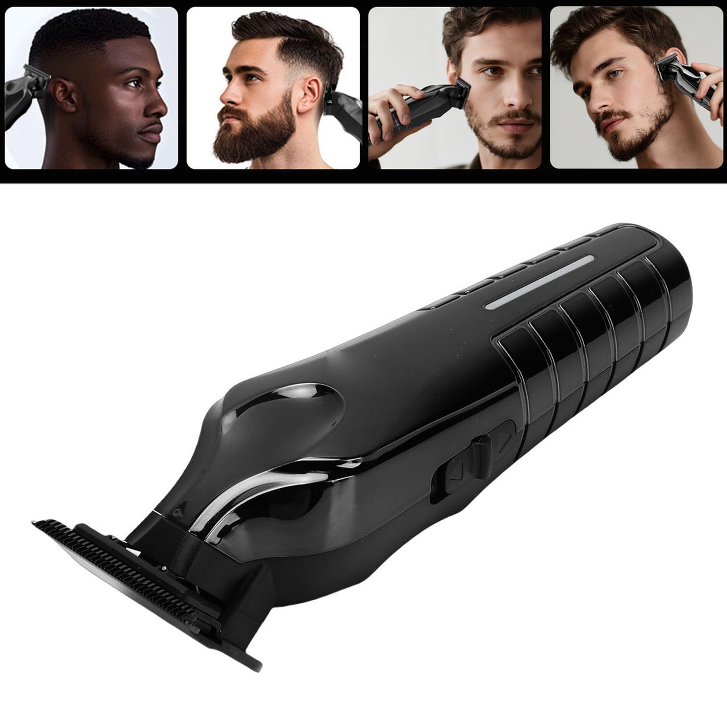 Jelquix Rechargeable Hair Trimmer, Multifunctional Electric Hair Clipper for Men, Cordless Operation Compact Travel Design Clipper for Business Trip Beauty and Personal Care Jelquix