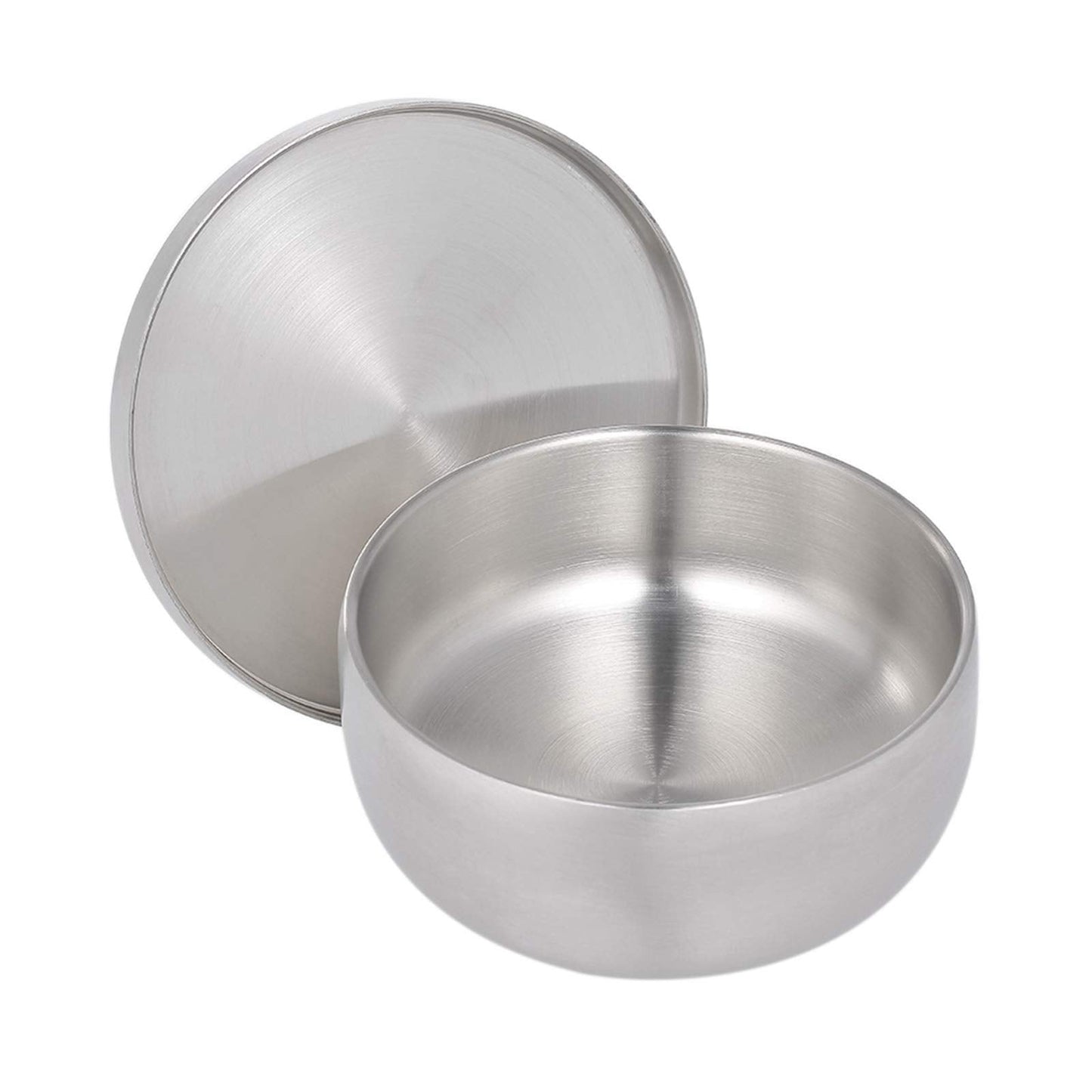 tomvorks Stainless Steel Shaving Bowl Durable Cream Soap Mug for Men Shave Cleaning Bowl for Bathroom Silver Beauty and Personal Care tomvorks