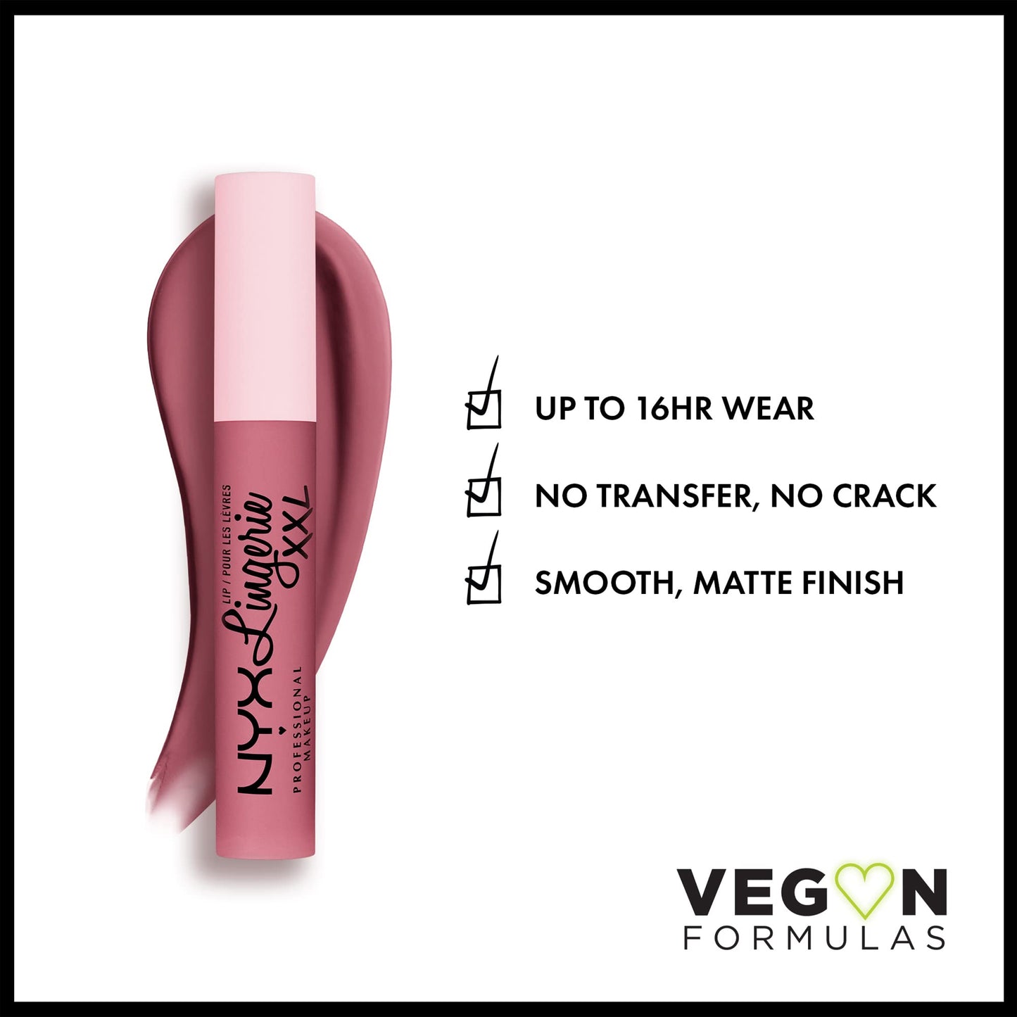 NYX PROFESSIONAL MAKEUP Lip Lingerie XXL Matte Liquid Lipstick - Maxx Out (Cool Toned Light Pink) Beauty & Personal Care NYX PROFESSIONAL MAKEUP