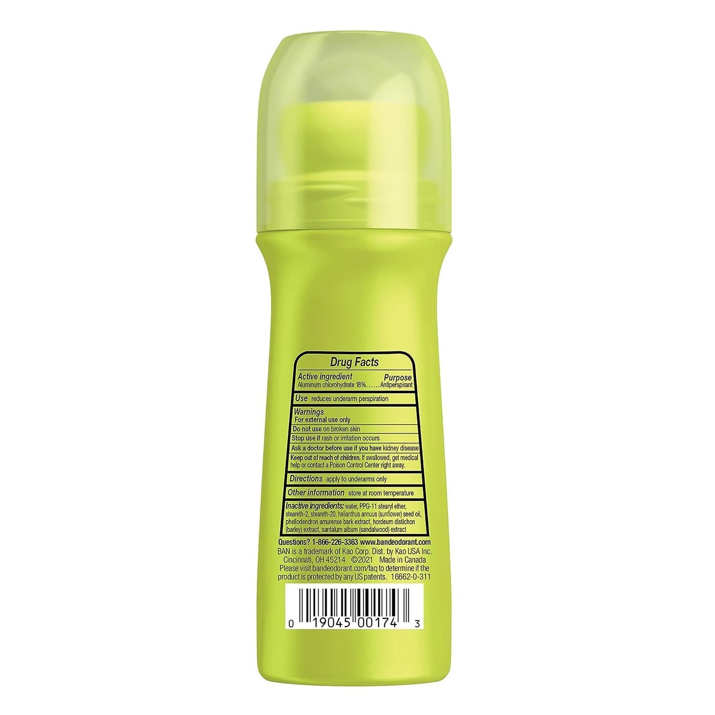 Ban R/O Unscnted R Size 3.5z Ban Unscented Roll On Beauty and Personal Care Ban