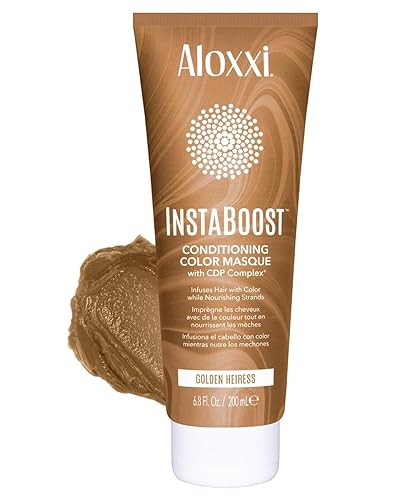 ALOXXI InstaBoost Conditioning Color Mask in Golden Heiress, Deposits Brown Color and Deeply Conditions Hair, 6.8 Fl Oz Beauty & Personal Care ALOXXI