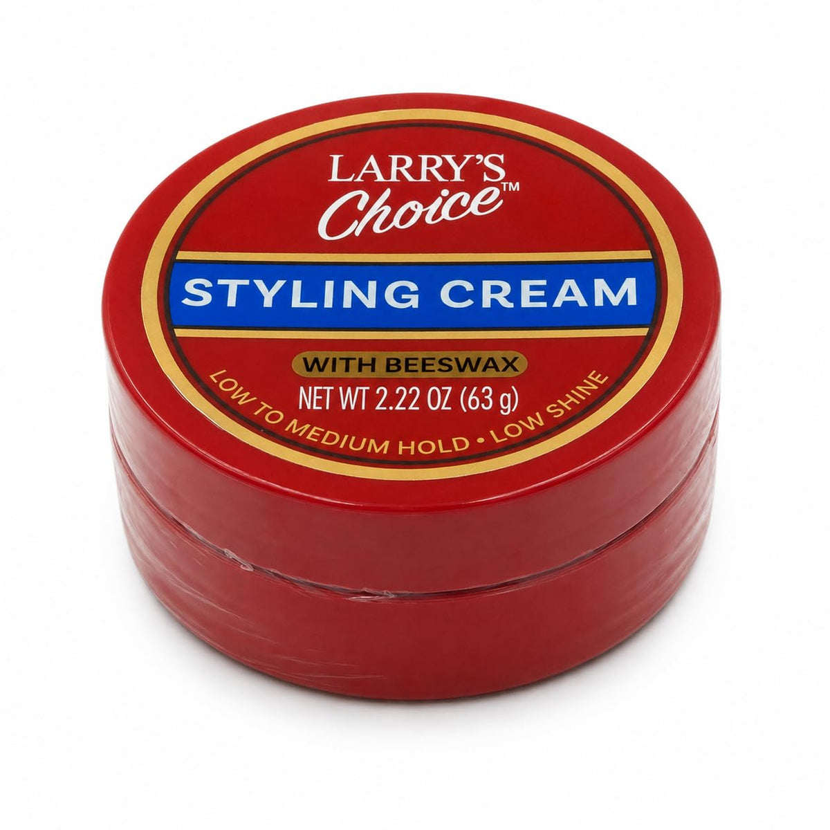 Larry's Choice Styling Cream with Beeswax, Low to Medium Hold, Low Shine, 2.22 oz
