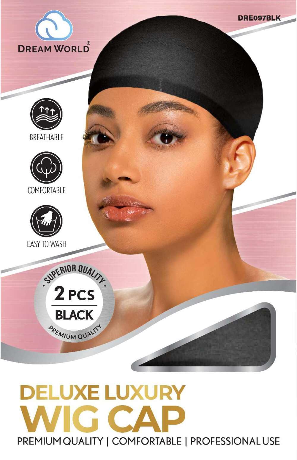 Dream Deluxe Wig Cap Black 0097blk Superor Quality 2 Pieces Beauty and Personal Care Dream