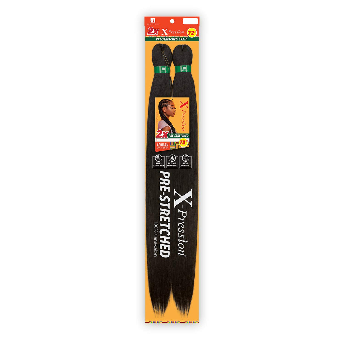Sensationnal Sensationnel Crochet Braids African Collection 2X X-Pression Pre-Stretched Braid 72 inches (3-pack, 1)