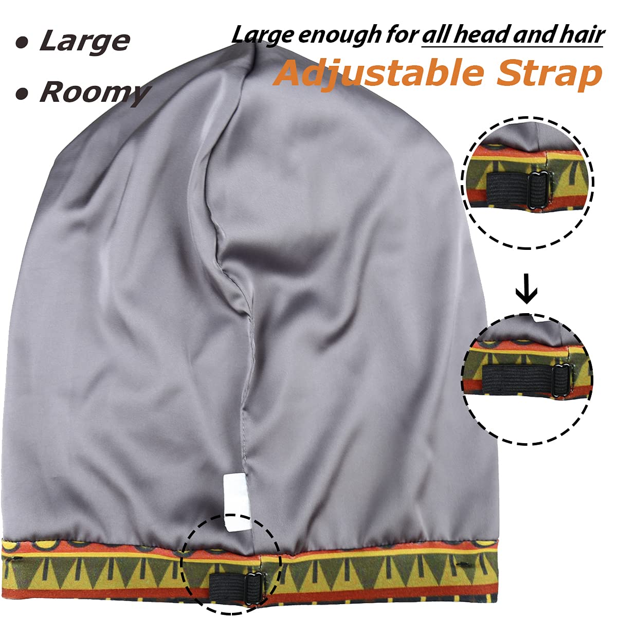 Curly Hair Wrap Natural Hair Buff Head Cover Night Slap Cap for Women Beauty and Personal Care Heerf