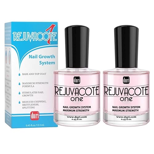 duri Rejuvacote 1 Nail Growth System - Original Maximum Strength Formula - Nail Strengthener and Nail Growth - Base and Top Coat - Pack of 2-0.45 fl. Beauty & Personal Care duri