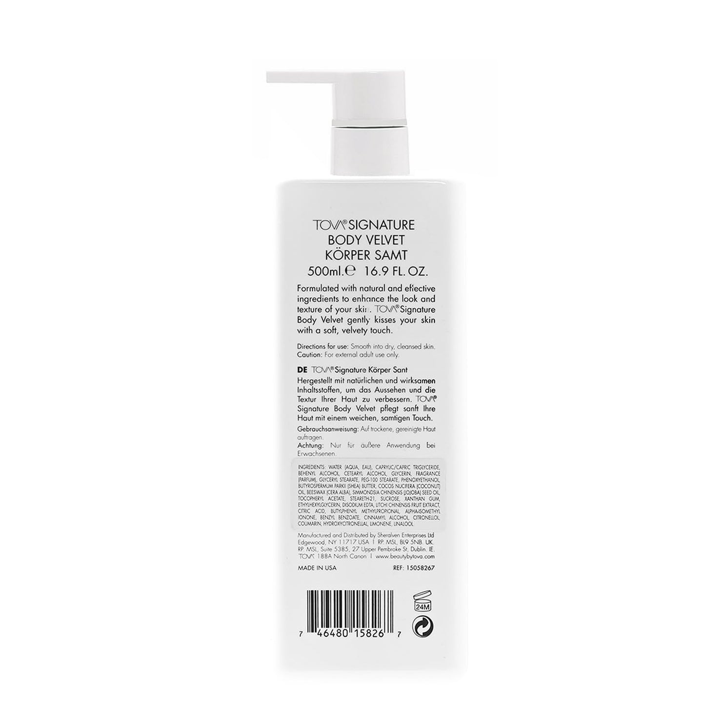 Tova Signature Body Velvet Lotion with Pump - Nourishing Shea Butter Body Lotion for Women, Hydrating & Moisturizing - USA-Made & Cruelty-Free - 16.9 Beauty & Personal Care Tova