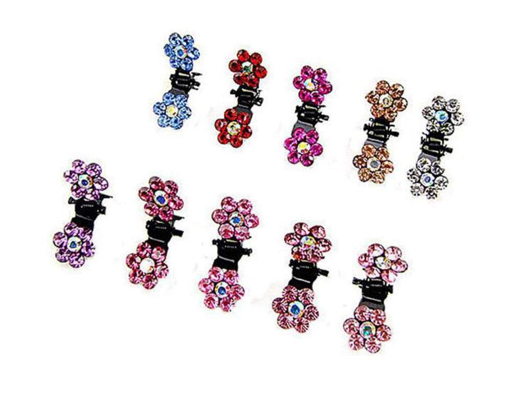 Suoirblss 30PCS Multicolored Mini Claw Hair Clips Crystal Rhinestone Barrette Hair Claw Clip Hair Bangs Pin Hair Accessories Beauty & Personal Care Suoirblss