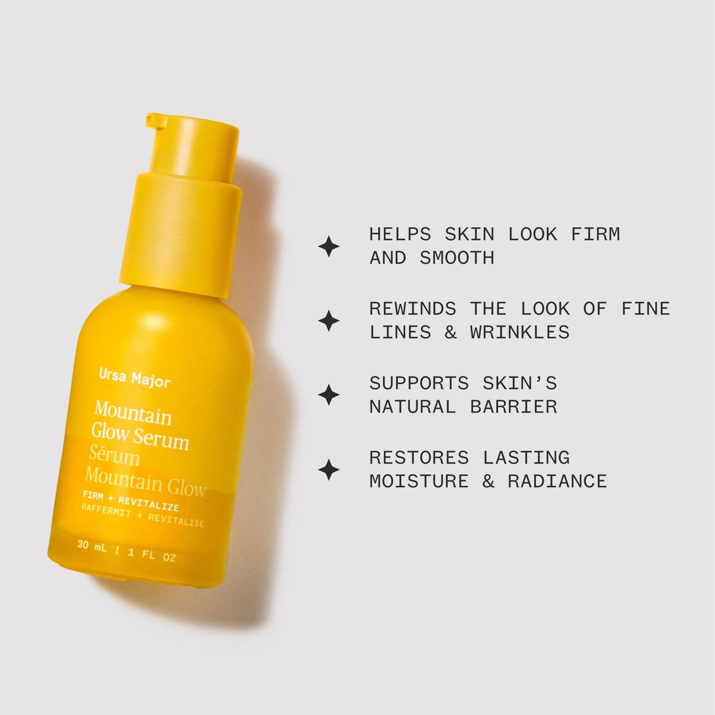 Ursa Major Mountain Glow Natural Face Serum | Vegan Daily Facial Moisturizer | Combat Wrinkles & Sagging Skin | Boost Radiance and Skin Glow | Beauty & Personal Care Ursa Major