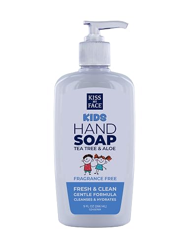 Kiss My Face Kids Hand Soap, Fragrance-Free, Cleanse And Hydrate Skin, Vegan & Cruelty-Free, Easy To Use Hand Soap Pump, Suitable For Sensitive Skin Beauty & Personal Care Kiss My Face