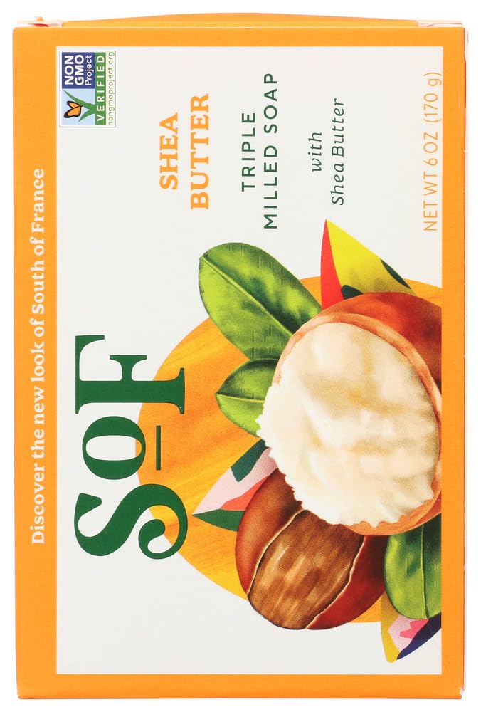 South Of France French Milled Bar Soap Shea Butter - 6 oz Beauty & Personal Care South Of France