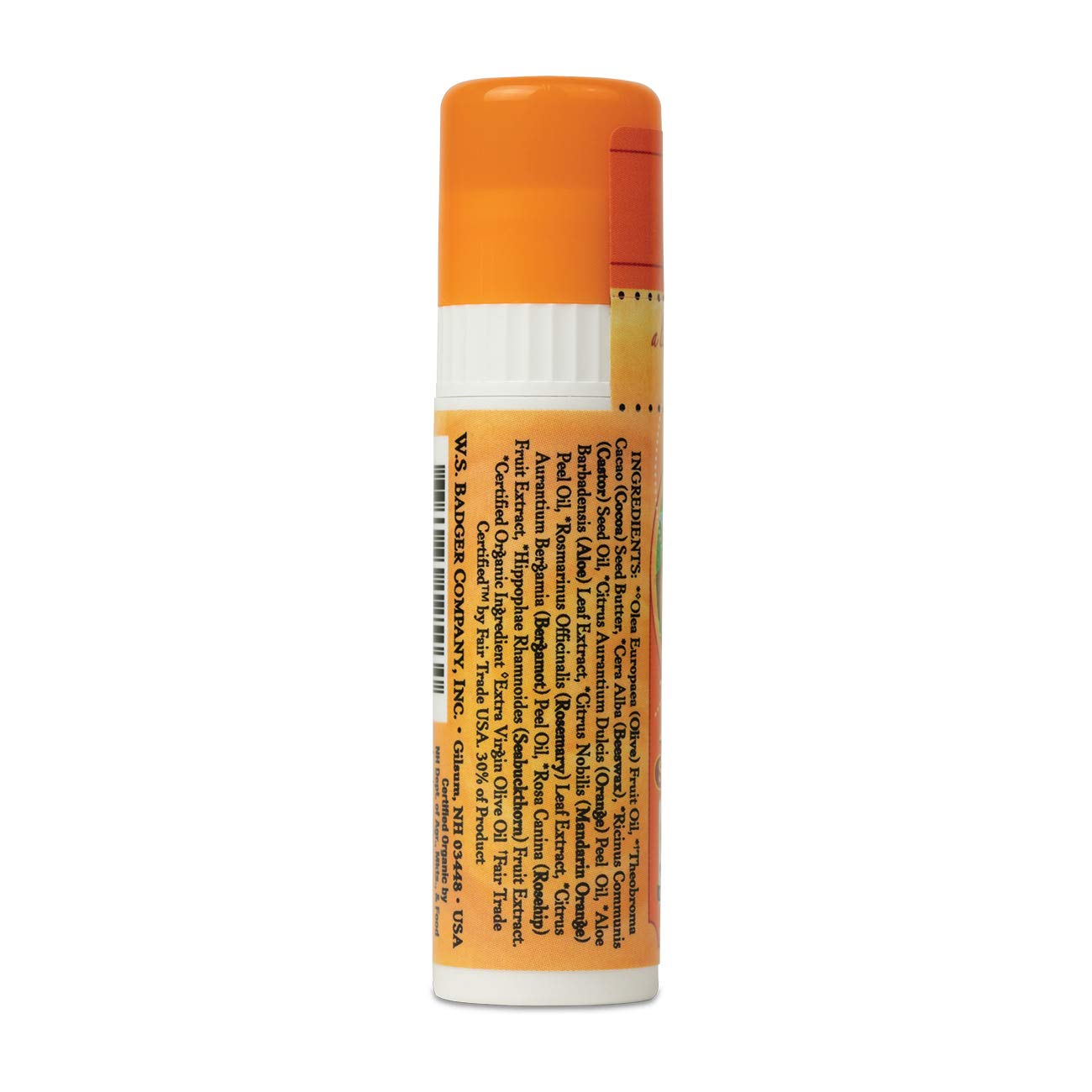 Badger Sweet Orange Cocoa Butter Lip Balm - .25oz Stick Beauty & Personal Care Badger