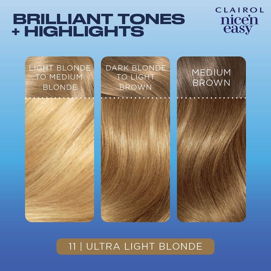 Clairol Nice'n Easy Permanent Hair Dye, 11 Ultra Light Blonde Hair Color, Pack of 1 Beauty & Personal Care Clairol