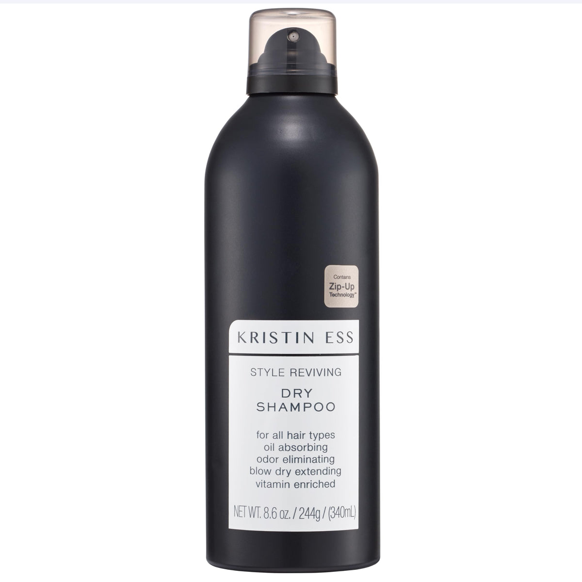Kristin Ess Volumizing Jumbo Dry Shampoo Spray for Oily Hair + Frizz with Vitamin C - Oil Absorbing Style Extender with Minimal Residue - Sulfate Free