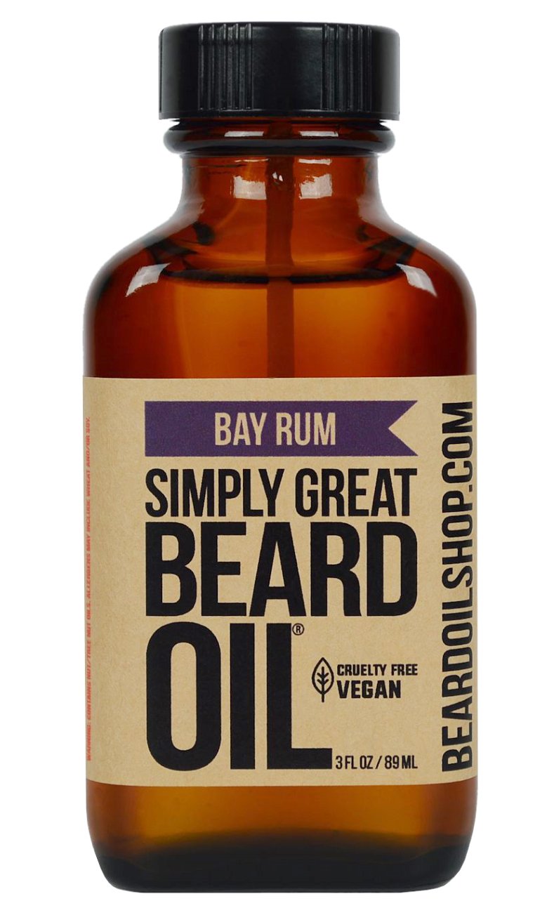Simply Great Beard Oil - BAY RUM Scented - Holiday Gifts - Stocking Stuffers - Beard Conditioner - 3 Oz -Easy Applicator - Natural - Vegan and Cruelty Beauty and Personal Care Simply Great Beard Oil