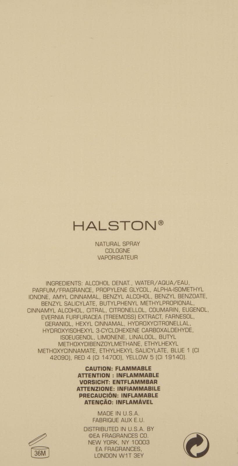 Halston Women's Cologne, Alcohol Free Spray, 3.4 Fl Oz Beauty & Personal Care HALSTON