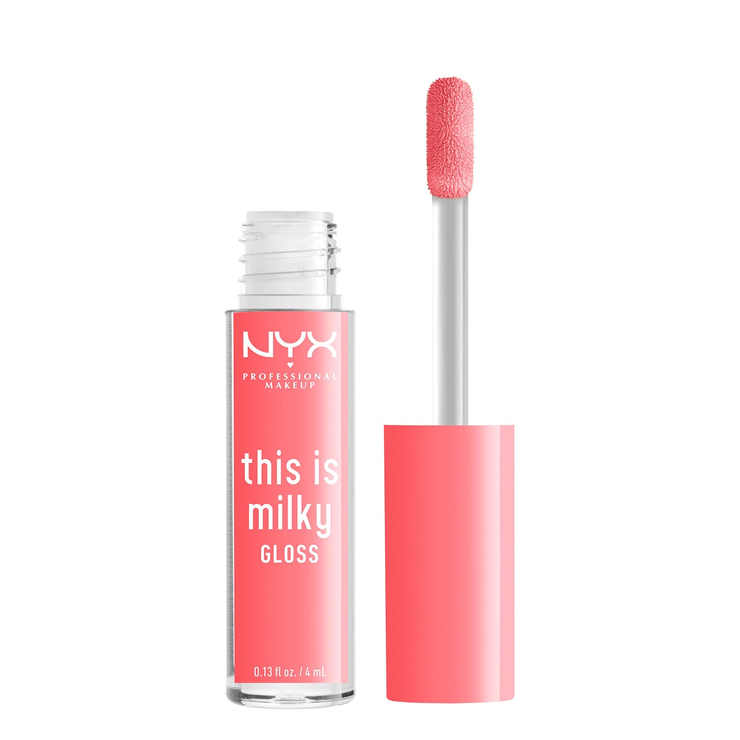 NYX PROFESSIONAL MAKEUP This Is Milky Gloss, Vegan Lip Gloss, 12 Hour Hydration - Moo-dy Peach (Sheer Coral) Beauty & Personal Care NYX PROFESSIONAL MAKEUP