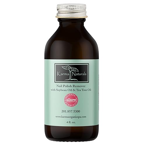 Karma Organic Nail Polish Remover with Soybean Oil and Tea Tree Oil- Non Toxic, Vegan, Cruelty Free, Acetone Free - Nails Strengthener for Fingernails Beauty & Personal Care karma organic