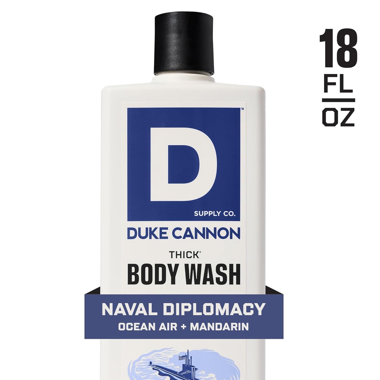 Duke Cannon Supply Co. Thick High Viscosity Body Wash - 3X Thicker, Cleansing Shower and Bath Gel, Mineral-Enriched Body Wash - Citrus Musk + Beauty & Personal Care Duke Cannon Supply Co.